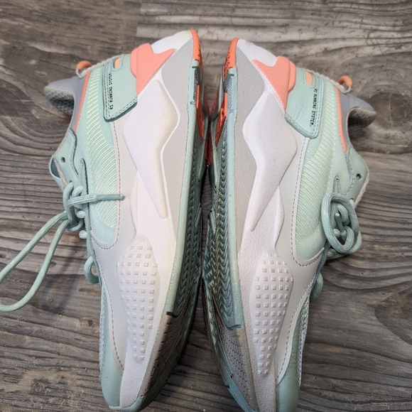 Puma RS-X women's running athletic shoes mint green pink Sz 7 - Picture 7 of 8